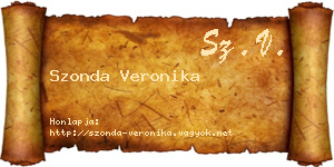 Szonda Veronika névjegykártya