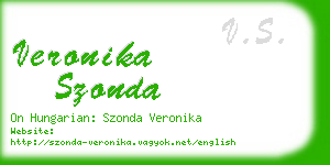 veronika szonda business card